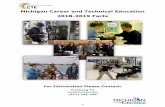 Michigan Career and Technical Education 2018-2019 Facts · 2020. 5. 19. · -2- Secondary CTE in 2018-2019 Year 79,412 (34.7%) of 11th and 12th grade students were enrolled in a CTE