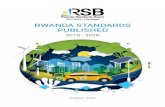 RWANDA STANDARDS PUBLISHED · 2020. 11. 30. · • RS ISO 21929-1:2006Sustainability , in Building Construction– Sustainability Indicators • RS ISO 21930:2007Sustainability in