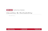 Quality & Reliability - ISSI · 2019. 12. 18. · 3 Quality and Reliability At ISSI Quality and Reliability are key to our success, and of the highest priority. ISSI Quality Systems