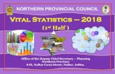 Vital Statistics 2018 - Northern Province, Sri Lanka · 2019. 2. 15. · NORTHERN PROVINCIAL COUNCIL Vital Statistics – 2018 (1st Half ) Office of the Deputy Chief Secretary –