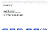 INTEGRATED NETWORK AV RECEIVER Owner’s Manual · 2020. 4. 30. · AVR-X4500H INTEGRATED NETWORK AV RECEIVER Owner’s Manual Contents Connections Playback Settings Tips Appendix