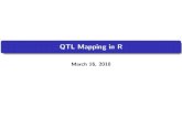 QTL Mapping in R - Pennsylvania State UniversityMarch 16, 2010 QTL Mapping in R 7/ 19 0 20 40 60 80 100 0.0 0.5 1.0 1.5 2.0 Covariates chosen near the QTLs Map position (cM) lod Ghost