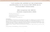 AECA COSTES DE CALIDAD REVISADO · 2017. 4. 25. · XIII congreso de AECA. Oviedo septiembre 2005 Salvador Climent Serrano ... (AECA) publica el documento nº 11 sobre principios