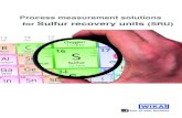 for Sulfur recovery units (SRU) · Sulfur recovery units (SRU) Refiners and gas processing operators are legally required to remove sulfur from produced hydrocarbon products. The