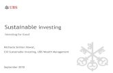 Sustainable investing - International Coffee Organization...Michaela Seimen Howat, CIO Sustainable Investing, UBS Wealth Management. 2 2 ... Please refer to the Risk Information at