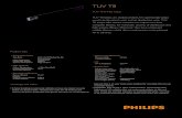 Product Leaflet: TUV 75W HO 1SL/6 - MagazynLamp.pl · Lumen Depreciation At Useful Lifetime 10 % •Operating and Electrical Power (Rated) (Nom) 75 W Lamp Current (Nom) 0.84 A Voltage