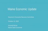 Maine Economic Update · 2020. 10. 13. · Wages and salaries -28.8 -25.8 Supplements to wages and salaries -21.7 -19.2 Dividends, Interest, and Rent -7.5 -8.6 Personal Current Transfer