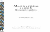 Aplicació de la proteòmica a la cerca de Biomarcadors proteics · 2010. 6. 16. · Aebersold and Mann, Nature, 2004. Stable-isotope labeling. Isobaric tag reagent (iTRAQ) Isobaric