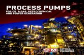 PROCESS PUMPSPROCESS PUMPS Based on this Philosophy, M Pumps has created an advanced High pressure, High Temperature and Energy efficient Rear Containment Shell to eliminate the various