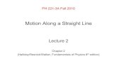 Motion Along a Straight Linemirov/Lecture 2 Chapter 2...Motion along a straight line Studies the motion of bodies Deals with the mathematical description of motion in terms of position,