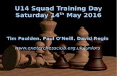 U14 Squad Training Day Saturday 14th May 2016 - Exeter Chess …exeterchessclub.org.uk/sites/exeterchessclub.org.uk/... · 2018. 4. 24. · An opening repertoire ... Chess.com –