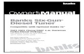 Banks Six-Gun Diesel Tunerassets.bankspower.com/manuals/903/96815-Chevy_SixGun_LB7... · 2012. 10. 25. · Six-Gun® Diesel Tuner & switch (P/N 63767, 63717, 64507) - Destroys the