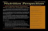 Volume 41 Nutrition Perspectives...Volume 41 Issue 2, April – June 2016 Nutrition Perspectives FDA Modernizes Nutrition Facts Label for Packaged Foods Table of Contents FDA Modernizes