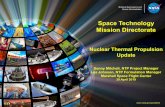 Space Technology Mission Directorate · 2019. 6. 27. · National Aeronautics and Space Administration Space Technology Mission Directorate Nuclear Thermal Propulsion Update Sonny