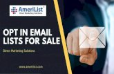 Opt In Email Lists For Sale