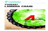 Tsubaki EuropeLambda® Chain 9 Lube Free Roller Chain φD T 1 • Dust in the bushes accelerates wear. Wet environments can cause the oil in the oil-impregnated bushes to leak. Bushes