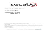 OPERATING INSTRUCTIONS for the vinyl cutters Secabo C60 V ...€¦ · Secabo C60 V, C120 V S60 II, S120 II Congratulations on the purchase of your Secabo vinyl cutter! Please read