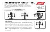 M PHERSON STRUT TOOL - Lisle Corporation · PDF file For MacPherson Strut Springs Only. This inexpensive MacPherson Strut Spring Compressor quickly compresses all types of springs