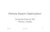 Particle Swarm OptimizationPSO is like GAs Particle swarm optimization (PSO) is a population based stochastic optimization technique inspired by social behavior of bird flocking or