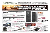 NEW - Backcountry - FSJ...BACKPACKER 10/22 RIFLE •Magpul Backpacker Stock, 4 Mags • Semi-Auto, 22 LR, 10 Round Reg. $799.99 NEW SAVE $100 SAVE $150 SAVE $100 SAVE $100 …