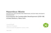 Hazardous Waste - Sustainable Developmentsustainabledevelopment.un.org/content/documents/...E ‐ Waste • Some 20 to 50 million metric tonnes of e‐waste are generated worldwide