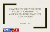 Examining factors influencing students’ achievement in ... Examining Factors Influencing Students...Introduction In the National Achievement Test (NAT), the national target has been