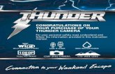 Thunder 4WD Gear | LED Lighting & Camping Accessories ......manual. CONGRATULATIONS ON YOUR PURCHASE OF YOUR THUNDER CAMERA WI-FI CONNECTIVITY USB & HDMI 30M WATERPROOF FULL HD VIDEO