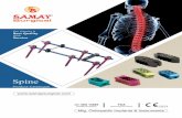 samaysurgical.comsamaysurgical.com/download/Spaine_Implannts_Catalog.pdf · 2020. 7. 13. · Samay Surgical is Manufacturing high qualitative orthopedic implants. We use very sophisticated