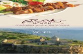araks LT vasarinis · 2019. 8. 27. · Saltieji patiekalai Sriubos Saltieji patiekalai Basturma 4.50 eur aštri vyti nta jauti ena Brinza 3.50 eur armėniškas sūris Baklažanų