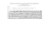 West Virginia University Symphony Orchestra...West Virginia University Symphony Orchestra String Audition Music VIOLA Solo stJ. S. Bach: Suite No.1, Allemande, to 1 double bar. Excerpt
