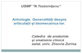 USMF ”N.Testemiţanu” · 2020. 10. 2. · Artrologie generală/Sindesmologie Artrologia se ocupăcu studiul formelor de legătură(junctura) dintre oase. Denumirea de sindesmologie