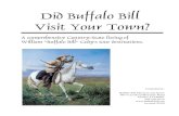Did Buffalo Bill Visit Your Town? · 2021. 1. 28. · Buffalo Bill’s Wild West 1916: Buffalo Bill and the 101 Ranch Combined Dates in italics have not been confirmed. Cody’s travels