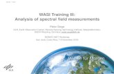 WASI Training III: Analysis of spectral field measurements...WASI Training III: Analysis of spectral field measurements Peter Gege DLR, Earth Observation Center, Remote Sensing Technology