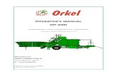 Operator’s manual - Orkel AS · Operator’s manual MP 2000 Original operator’s manual, translated version. Published 2013-According to Directive 2006/42/EC, Annex I 1.7.4.1Manufacturer: