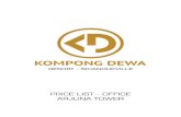 KOMPONG DEWA PRICE LIST OFFICE - ARJUNA TOWERkompongdewa.com/beta/wp...OFFICE-KOMPONG-DEWA-INTL.pdfKOMPONG DEWA PRICE LIST OFFICE - ARJUNA TOWER October 10th, 2018 Price / m2 VIEW