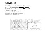 Multitrack Cassette Recorder - Yamaha Corporation · 2019. 7. 10. · Multitrack Cassette Recorder User’s Guide Manuel de l’utilisateur Bedienungsanleitung Guía del Usuario –+