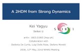 A 2HDM from Strong Dynamics Kei Yagyu · PDF file 2018. 5. 12. · A 2HDM from Strong Dynamics Kei Yagyu SeikeiU 2018, 12thMay, 22nd NHWG Meeting arXiv: 1803.01865 [hep-ph] Collaboration