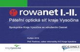Páteřní optická síť kraje Vysočina...Implementace spojení do CMS vůči EGON ISZR serverům 30.5.2014 17 ROWANet II. Nové služby na síti ROWANet. ROWANet - monitoring .