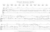 Norah Jones - Come away with me (( guitar songbook tab))++tknowhy.pdf · 2016. 4. 11. · Ebmaj7 Coda Psus4 come, Piano solo ad lib. Bbmaj7 Psus4 Gm7 Grn7 don't know Bb7 why Ebmaj7