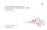 Confocal Microscopy and Atomic Force Microscopy (AFM) of … · 2014. 1. 15. · Disadvantages of Confocal Microscopy Requires fluorescent samples Uses laser illumination (expensive,