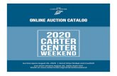2020 CARTER CENTER...19. HAND-FORGED DAMASCUS BOWIE KNIFE First-time auction donor Jeremiah “Jeremy” Cohn describes himself as a blacksmith, glassblower, woodworker, bowyer, armorer,