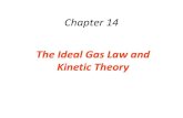 The Ideal Gas Law and Kinetic Theory 2018...14.3 Kinetic Theory of Gases Example 6 The Speed of Molecules in Air Air is primarily a mixture of nitrogen N 2 molecules (molecular mass