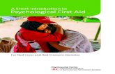 A Short Introduction to Psychological First Aidpscentre.org/wp-content/uploads/2019/07/PFA-Intro-low.pdf · 2020. 3. 11. · A SHORT INTRODCTION TO PSYCHOLOGICAL FIRST AID 5 PFA involves