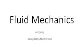 Fluid Mechanics - WordPress.com · 2015. 10. 10. · Outline - Chapter 1 Fluid properties 1.1 Introduction 1.2 Unit System 1.3 Changing Unit 1.4 Force and Weight 1.5 Basic Fluid Properties