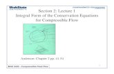 Section 2: Lecture 1 Integral Form of the Conservation ...mae-nas.eng.usu.edu/MAE_5420_Web/section2/section2.1.pdf7 MAE 5420 - Compressible Fluid Flow Conservation of Mass • At any