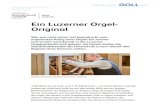 ORGELBAU GOLL AG · 2020. 9. 7. · Geschäftsführer der Orgelbau Goll AG. Die besondere Herausforderung in diesem Fall: Die Orgel so kompakt zu bauen, dass sie in einem Unterrichtsraum