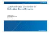 S3 Automatic Code Generation for Embedded Control Systems · What is Your Merit? Graphical modeling – Readable, easy understanding Early verification & validation – Concept test