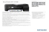 EcoTank ET-4700 · 2020. 10. 15. · EcoTank ET-4700 DATASHEETS Verlaag uw inktkosten gemiddeld met 90%1 met nieuwe generatie EcoTank-printers van Epson. Deze snelle 4-in-1 bevat