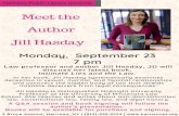 Author Jill Hasday · 2019. 8. 21. · Meet the Author Jill Hasday Law professor and author Jill Hasday, JD will discuss her latest book, Intimate Lies and the Law. I n h e r b o
