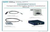 Temperature/Humidity Sensor Installation Manual...E-STHS-LCDW The E-STHS-LCDW is a Temperature and Humidity sensor built into a large wall-mount LCD display with 2” character height